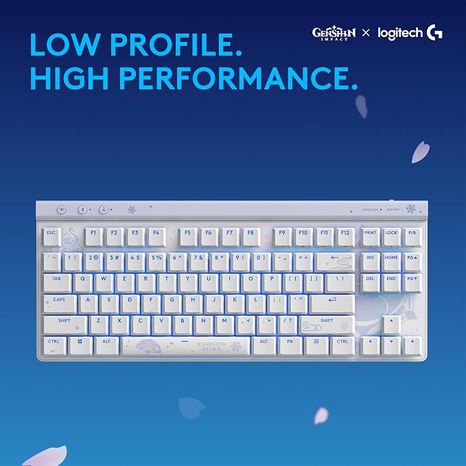 Logitech G515 TKL Wired Gaming Keyboard (Tactile) - Genshin Impact Edition | Low profile, gaming, LIGHTSYNC RGB, thin design, double-shot PBT keycaps, mechanical switches