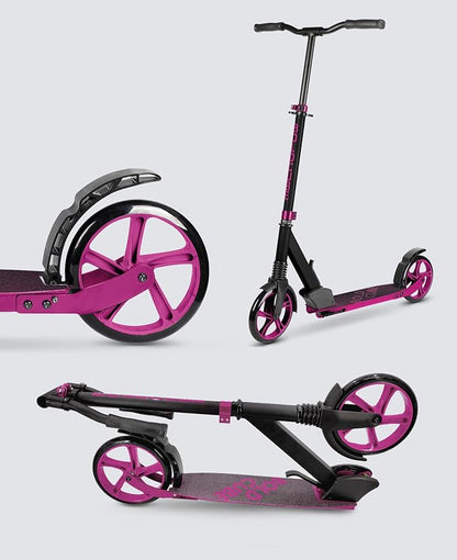 BOLDCUBE Big 2 Wheeler | Scooter for Kids & Teens Ages 7+ Years | Play & Commute | Front Suspension Fit with 200MM Wheels | Height Adjustable 86 to 111 cm