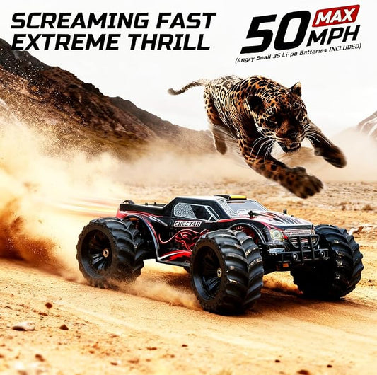 JLBRACINGRC 1/10 Brushless RC Car for Adults,Fast 50+ mph High Speed RTR RC Truck, 4WD Offroad Monster Truck, 2.4GHZ Radio Controlled Electric Remote Control Car, IPX7 Waterproof Racing Vehicle