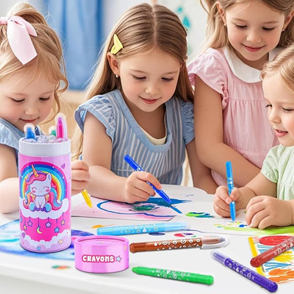 DreamCandy Twist Crayons for Toddlers,12 Colors Non Toxic Washable Crayons for Kids,Art Supplies Drawing Coloring Crayon Set,Gift for Boys and Girls,Back to School,Stocking Stuffers
