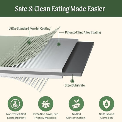 32" Extra Tall Raised Garden Bed Kits, 4 x 8 x 2.7ft Raised Planter Box Outdoor, 2.5 x 9.5 x 2.7ft Deep Root 10 in 1 Modular Metal Raised Beds for Gardening Vegetables Flowers Fruits - Pearl White