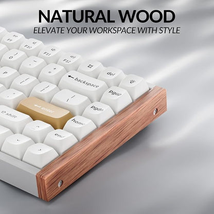Keychron K2 HE Rapid Trigger Magnetic Wireless Custom Keyboard | QMK Launcher 2.4 GHz & Bluetooth, Hall Effect Gateron Double-Rail Magnetic Switch for Mac Windows Linux (Aluminum + Wood)