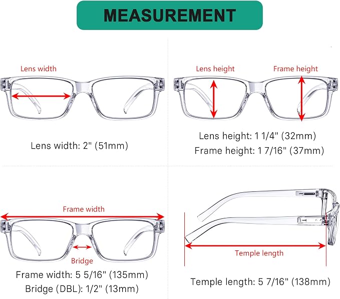 Eyekepper Vintage Reading Glasses for Men - 5 Pack Spring Hinges Classic Readers - Clear Frame +3.75