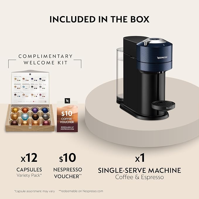 Nespresso Vertuo Next Coffee and Espresso Maker by Breville, Navy Blue