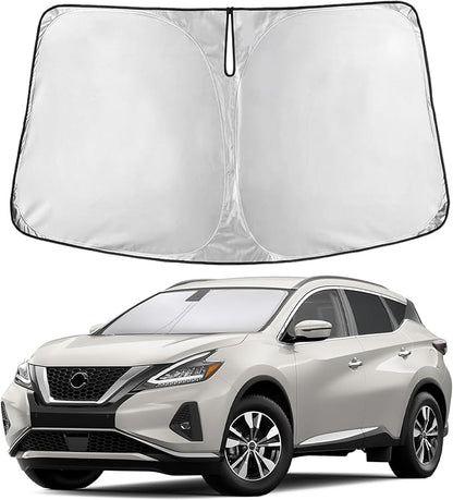 EcoNour Windshield Sunshade Compatible for Nissan Murano 2015-2022 2023 2024, Sun Visor for Front Windshield & Window Sun Shade Cover, UV Heat Blocker & Protector, Car Accessories