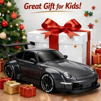 1:24 Scale RC Drift Car with LED Lights, 25km/h 4WD High Speed, Dual Batteries 50+ Min Play, 2.4GHz Remote Control, Multi-Surface Drift Tires, Racing Toy Vehicle for Adults Boys Girls, Royal Enforcer