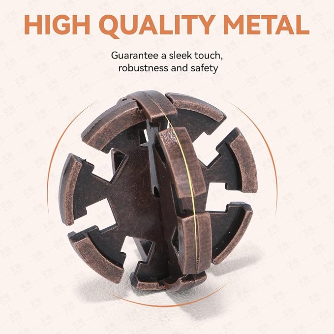8 Pcs Brain Teaser Puzzles for Adults Teens - Wooden Puzzles 3D Puzzle Game Toys for Adults Teens - Metal Unlock Interlocking Puzzle Adult IQ Education Smart Toys