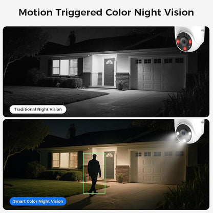 Hiseeu 12 Channel Wired Security Camera System with Smart Dual Light | Audio,Person/Vehicle Detection,121°Wide View,5MP DVR,12PCS 5MP IP67 Outdoor CCTV Cameras,3TB HDD for 24/7 Surveillance