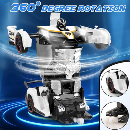 YOTOY Remote Control Car Toy for Kids 4 5 6 7 8, Transform Police RC Cars Toy, Robot Car, Birthday Gift for Kids Toys Age 4 5 6 Years Old Boys and Girls