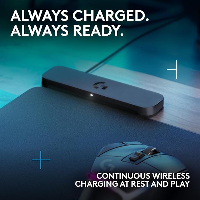 Logitech G502 X Plus Lightspeed Wireless Gaming Mouse + Powerplay 2 Wireless Charging Mouse Pad Bundle - Black