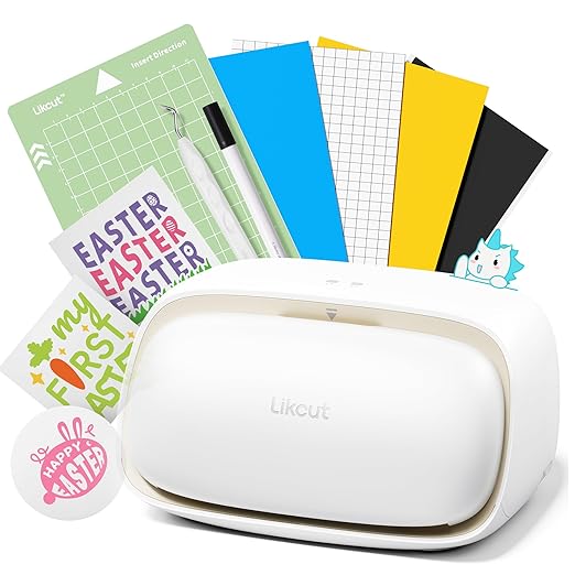 Likcut Vinyl Cutter Machine S501 - AI Smart Sticker Maker for Vinyl & Paper Crafts, AI Image Generation Portable Plotter DIY Cutting Machine for Craft & Party, Custom Stickers, Crafts for Adults