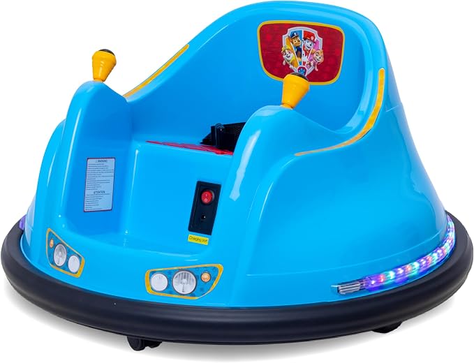 FunPark 6V Bumper Car for Toddlers, Electric Kids, Toddler Ride On Toys for Kids, Baby Bumper Car, Ages 1.5-4 Yrs, LED Lights, 360 Degree Spin, Supports up to 66lbs (No Remote) - Paw Patrol