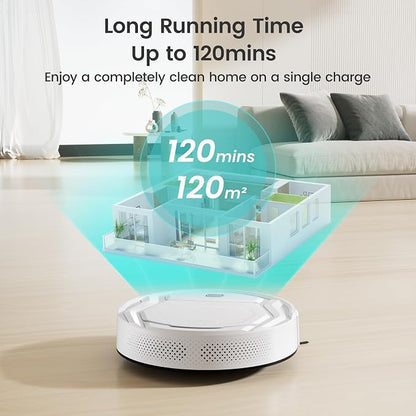 Lefant Robot Vacuums, 2200Pa Strong Suction, 120 Min Runtime