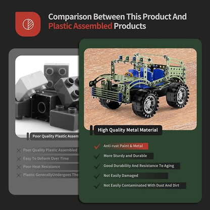 Building Toys Model Truck Set - STEM Building Projects Model Car Kit Toys for Kids Boys Ages 8-12 12-16, Assembly Science Model Car Kits Toys Gifts for Kids Girls Boys 8 9 10 11 12 Years Old and adult