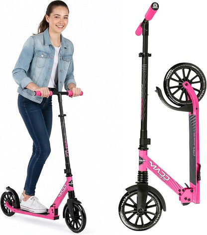 Kick Scooter for Kids, Teens & Adults - Lightweight Durable Frame, Smooth Ride, Sturdy Deck - Fun Rides for All Ages - Madd Gear
