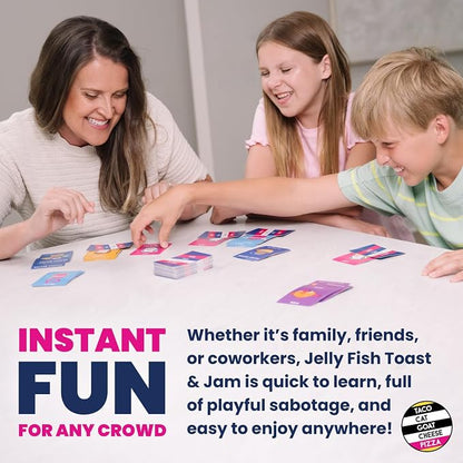 Jelly Fish Toast & Jam Wildly Entertaining Strategy Card Game for Family and Group Game Night | Easy to Learn and Play with 10 Minute Rounds | Fun for Kids, Teens, Adults, and Families | 2 - 6 Players