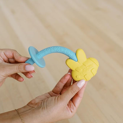 Dr. Brown's Teething Tubes for Babies, Bee and Snail, Massaging Silicone Teether Sticks, BPA Free, 3m+, 2-Pack