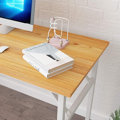 Computer Desk,55" Modern Simple Style Folding Tables,Home Office Writing Desk, Space Saving Foldable Table, No Install Needed