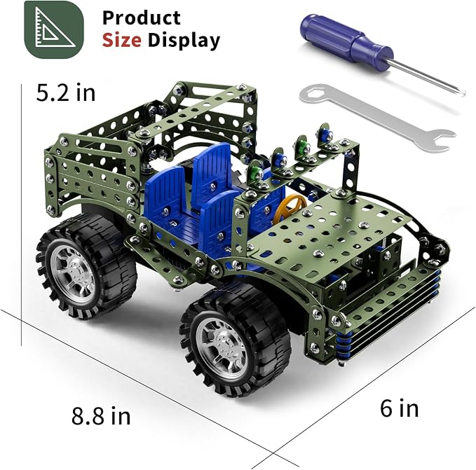 Building Toys Model Truck Set - STEM Building Projects Model Car Kit Toys for Kids Boys Ages 8-12 12-16, Assembly Science Model Car Kits Toys Gifts for Kids Girls Boys 8 9 10 11 12 Years Old and adult