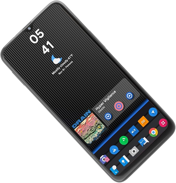 POZZI NEO 1, Unlocked Android Cell Phone for Kids and Seniors, 6.57 inch HD+ Display, 4GB RAM + 64GB, 5000mAh Battery, Dual SIM 4G LTE Smartphone, 16MP Triple AI Camera, Black, T-Mobile