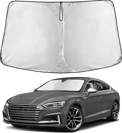 EcoNour Windshield Sunshade Compatible for Audi S5 2008-2024 2025 2026, Sun Visor for Front Windshield & Window Sun Shade Cover, UV Heat Blocker & Protector, Car Accessories