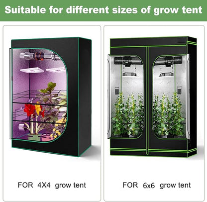 6x6 Ft Elastic Plant Trellis Net - 2-Pack Heavy Duty Garden Support Net with 4 Hooks for Grow Tents, Climbing Vegetables, Fruits & Flowers (Black)