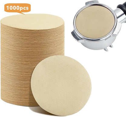 1000 Pcs Round Espresso Filter Paper for 58mm Puck Screen, 58mm Portafilter | Unbleached Disposable Coffee Filter Paper, Tear-Resistant, Convenient Accessibility, Less Residue Buildup, Daily Affordable