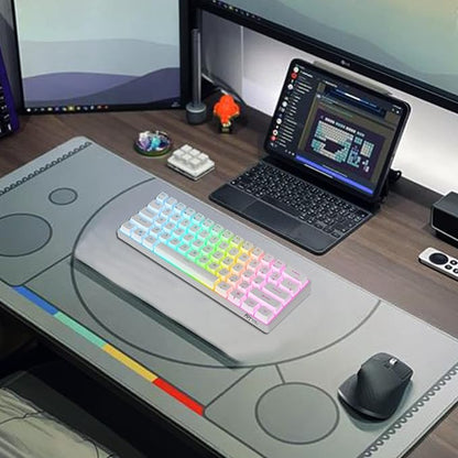 RK ROYAL KLUDGE RK61 Wired 60% Mechanical Gaming Keyboard Programmable QMK/VIA RGB Backlit 61 Keys Ultra-Compact Hot Swappable Blue Switch White