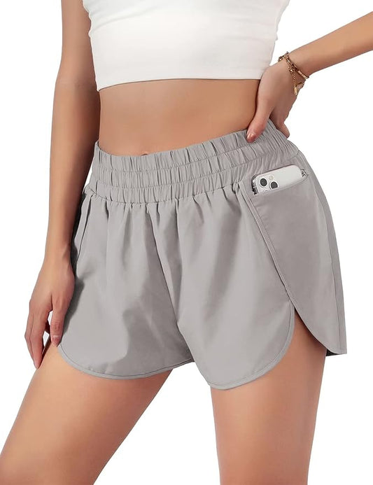 Blooming Jelly Women's Quick-Dry Running Shorts Workout Sport Layer Active Shorts with Pockets 1.75"