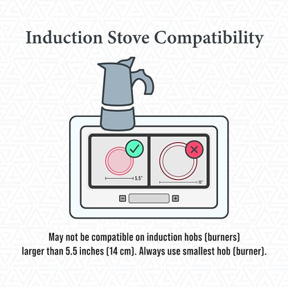 The London Sip Glass and Stainless Steel Stovetop Espresso Maker Moka Pot Italian Coffee Percolator, Glass, Small (5.07 oz)