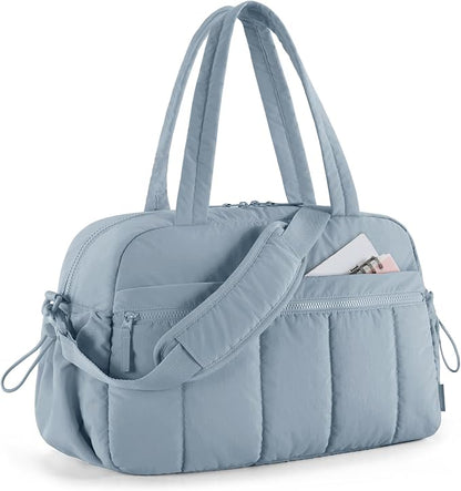 BAGSMART Duffle Bag for Travel, Gym Bag for Women, Weekender Carry on Bag | PVC Wet Pocket, Airline Approved Personal Carry-on Size, Fits Under-seat, One Bag for Gym, Travel, Hospital, Overnight