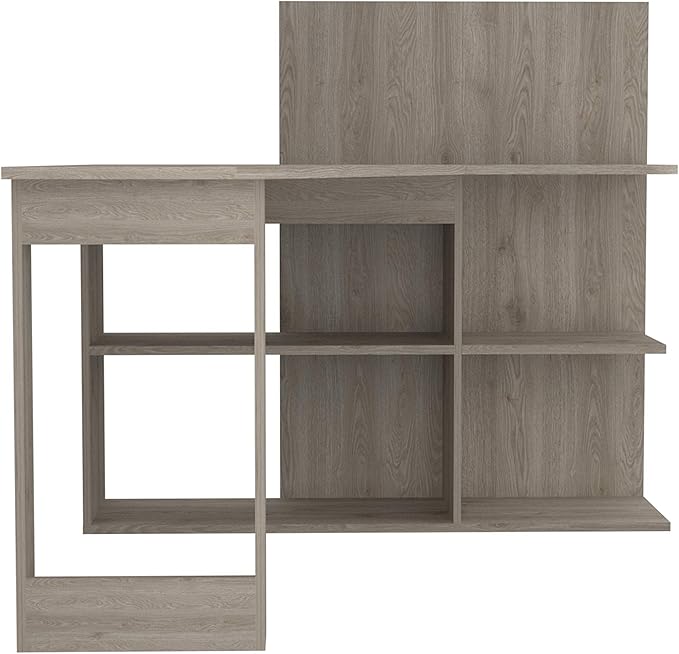 NicBex Kimberly-DW-00009-LWJ Home Office Desks, 47.2"x51.7"x43.3", Gray