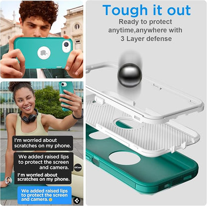 AICase for iPhone 17e/iPhone 16e Case 2026,Heavy Duty Drop Protection Full Body Rugged Shockproof/Drop Proof/Dust Proof Military Protective Tough Durable Cell Phone Cover for iPhone 17e/16e 6.1_5