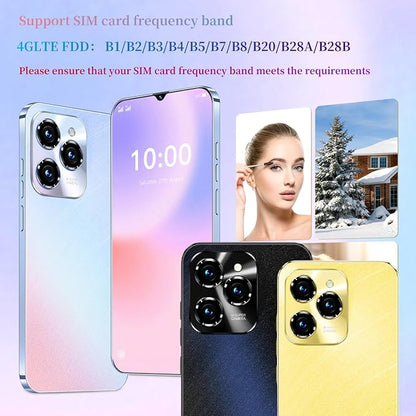 Unlock Phone, 4G Network Android Phone, 6.3-inch Screen, 2GB RAM+16GB ROM/TF 128GB, Dual SIM Cards, Dual Cameras, Suitable for Novice Users (83dark)