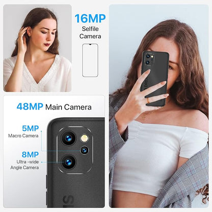 UMIDIGI Power 7 MAX Unlocked Cell Phone,6GB+128GB 10000mAh Battery,6.7" Full Screen + 48MP AI Triple Camera Android Smartphone,NFC,GPS,Face & Fingerprint,BLE 5.0, WiFi 2.4GHz/5GHz,Warranty,Black