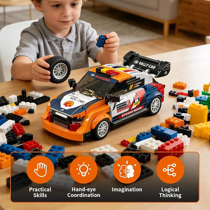 STEM Building Toys for 6 7 8 9 Years Old, 261PCS Remote Control RC Race Car Engineering Construction Kit, Educational Learning Blocks Set, Best Birthday Gift for Boys Girls Ages 6-8+