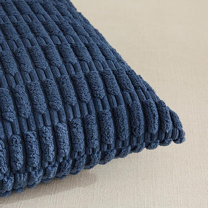 Fancy Homi 4 Packs Decorative Throw Pillow Covers for Living Room Couch Bed, Modern Farmhouse Boho Home Décor Accent Cushion Case, 24" x 12", Dusty Blue