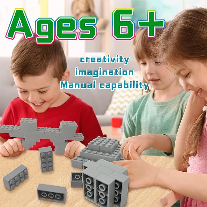 Classic Building Brick 2x4 100 Pieces, Compatible with Lego 3001 Bulk Block Set, Creative Building Toy DIY, Suitable for Boys Girls and Teenagers Aged 6+ (Blue)