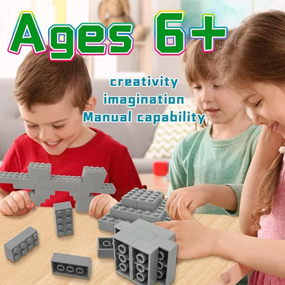 Classic Building Brick 2x4 100 Pieces, Compatible with Lego 3001 Bulk Block Set, Creative Building Toy DIY, Suitable for Boys Girls and Teenagers Aged 6+ (Blue)