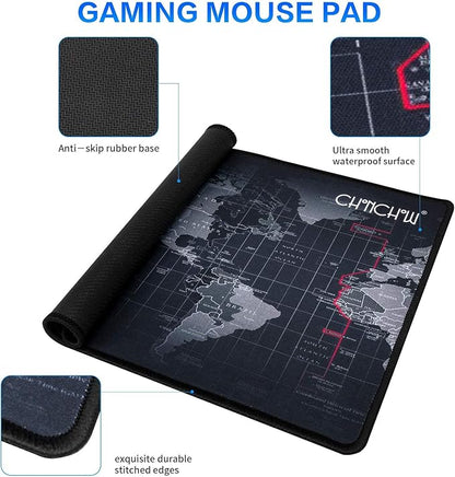 Gaming LED Keyboard Mouse Headset and Mousepad Bundle,Wired Rainbow | LED Light Up Gaming Keyboard Mouse Headset, Value 4 In 1 Game Set for Xbox PS4 PS5 PC Laptop Gamer