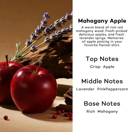 HoogaLife Car Air Freshener Diffuser 2 Pack Hanging Air Freshener Diffuser - Mahogany Apple Fragrance Oil Air D iffuser for Car, 45+ Days Long Lasting Fragrance Made in USA （MA112）