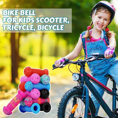 Kids Bike Grips - 105mm Bicycle Handlebar Grips With Mushroom Pattern for Bikes, Balance Bikes, and Kick Scooters