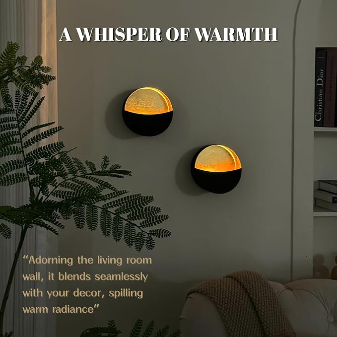 Black Wall Candle Holder Set of 2 with Gold Leaf Interior, Metal Wall Candle Sconces, Vintage Style Wall Decor for Living Room, Bedroom, and Dining Room