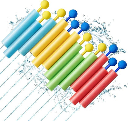 Lehoo Castle Water Guns 12 Pack, Super Water Blaster Soaker Foam Squirt Guns Bulk Beach Pool Outdoor Toys Summer Party Family Games for Kids Adults