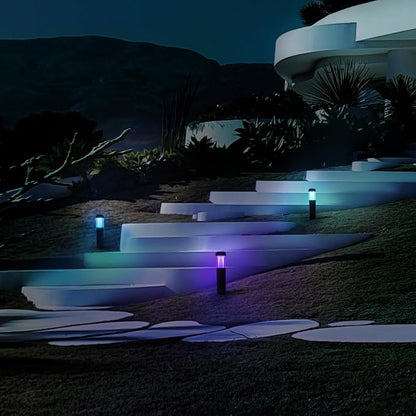 LIFX Smart Outdoor Path Lights - Wi-Fi RGBW - Matter Certified 12V- Round | Wifi 2.4GHz - Compatible with Alexa, Google, Apple Homekit, Needs 15V low-voltage transformer, for landscape pathway lighting