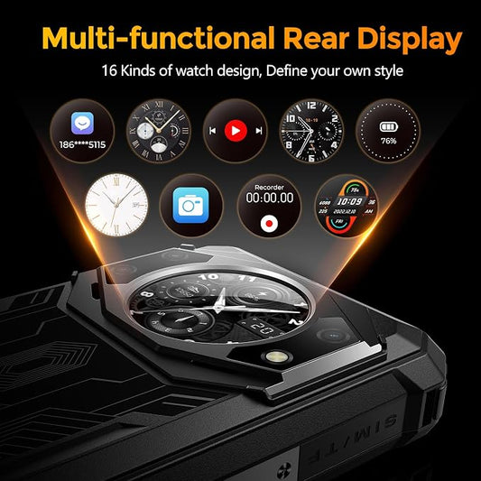 FOSSIBOT F101P Rugged Call Phone，Android 13 7GB+64GB /1TB Rugged Smartphone 10600mAh Unlocked Phone 123dB Loud Volume Phone 5.45" 24MP+8MP Camera Waterproof Smartphone 4G Dual SIM OTG Octa-core 18W