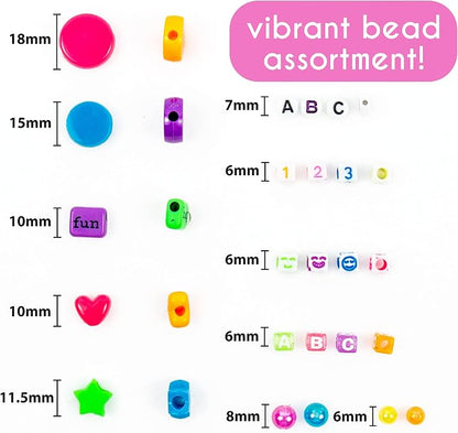 Just My Style Emoticon Message Beads by Horizon Group,DIY 20+ Jewelry Projects Using Symbols & Emoticons.Kit includes Word Beads,Alphabet Beads,Accent Beads,Star & Heart Shaped Beads,ABC Beads & More