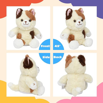 Talking Cat Repeat What You Say Musical Stuffed Animal Shaking Singing Plush Toy Electric Interactive Animated Kitten Plushies Gifts for Kids Girls Boys