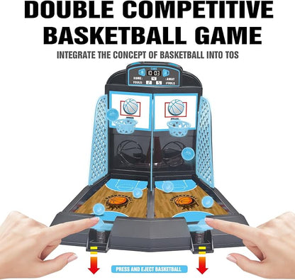 Table Top Games, Glow in The Dark Mini Basketball Game - Desktop Games for Kids，Desk Toys for Office for Adults - Basketball Gifts for Boys 3 4 5 6 7 8 9 10 11 12