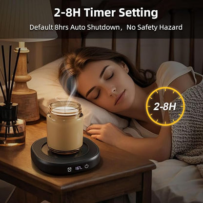 Coffee Mug Warmer Set Electric Heated Beverage Tea Cup Warmer for Desk | Awesome Mug Warmer Set Coffee Accessories, 4 Temperature Control, 8 Hours Auto Shut Off, Office Men Christmas Birthday Gift
